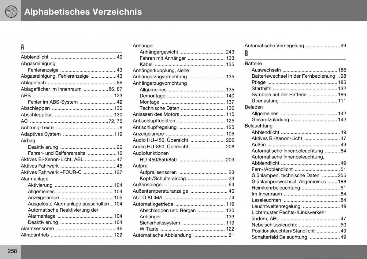 Volvo S60 I 1 Handbuch / page 259