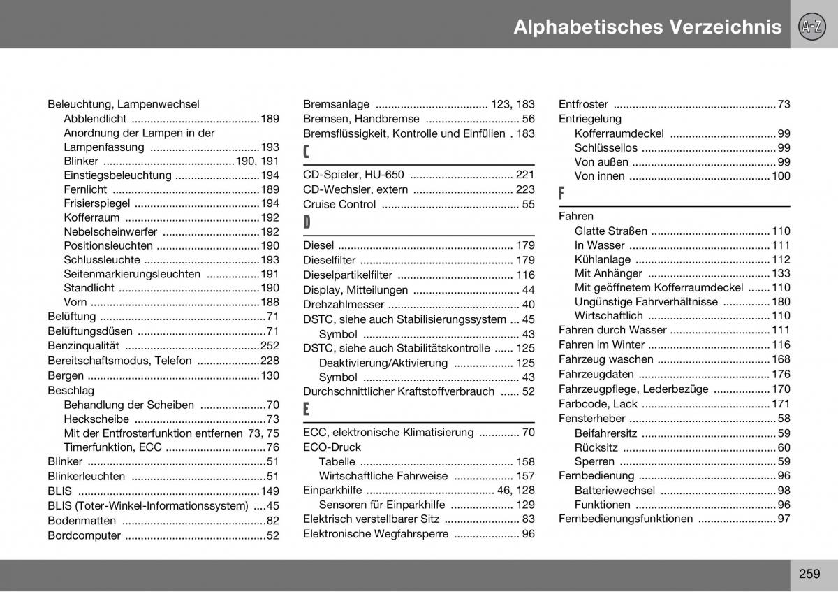 Volvo S60 I 1 Handbuch / page 260