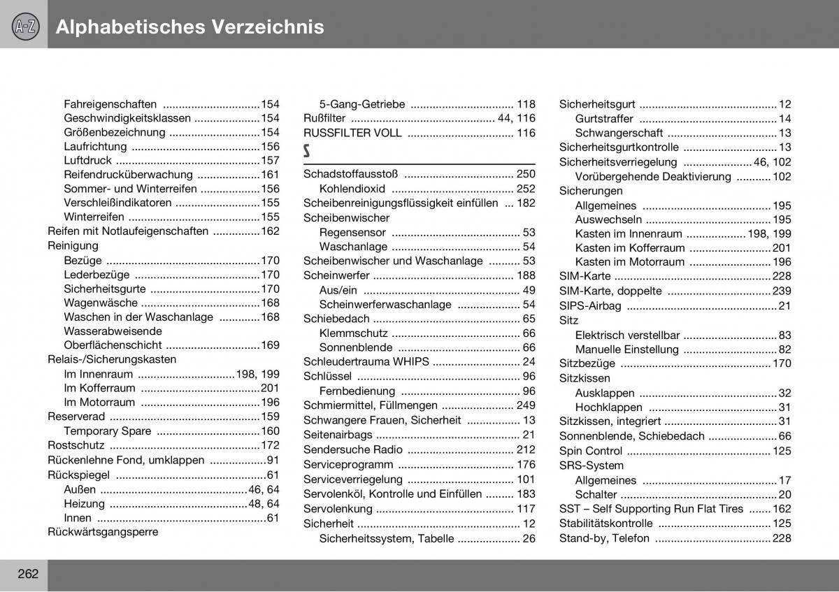 Volvo S60 I 1 Handbuch / page 263