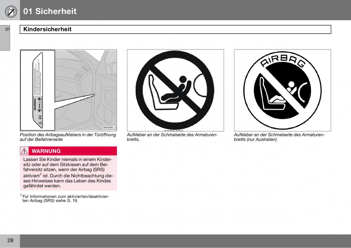 Volvo S60 I 1 Handbuch / page 29