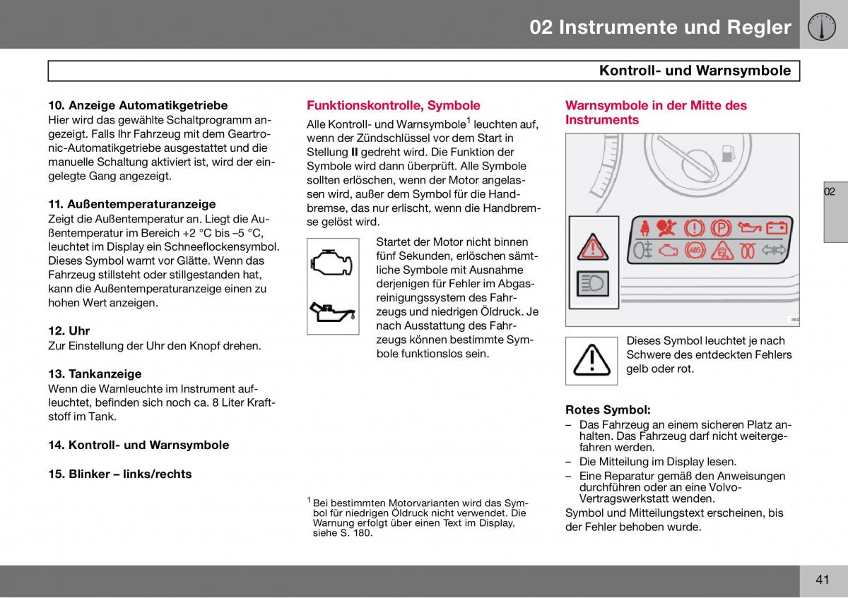 Volvo S60 I 1 Handbuch / page 42