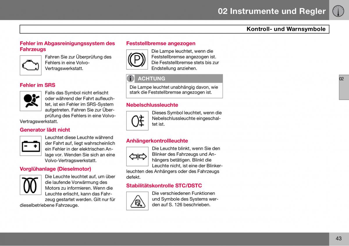 Volvo S60 I 1 Handbuch / page 44