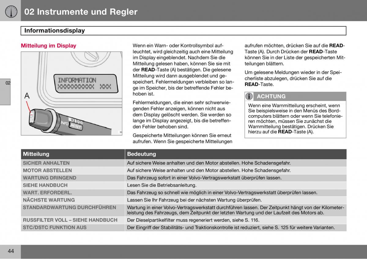 Volvo S60 I 1 Handbuch / page 45