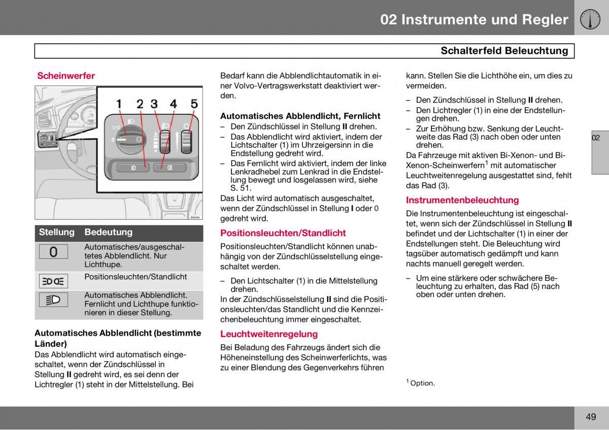 Volvo S60 I 1 Handbuch / page 50