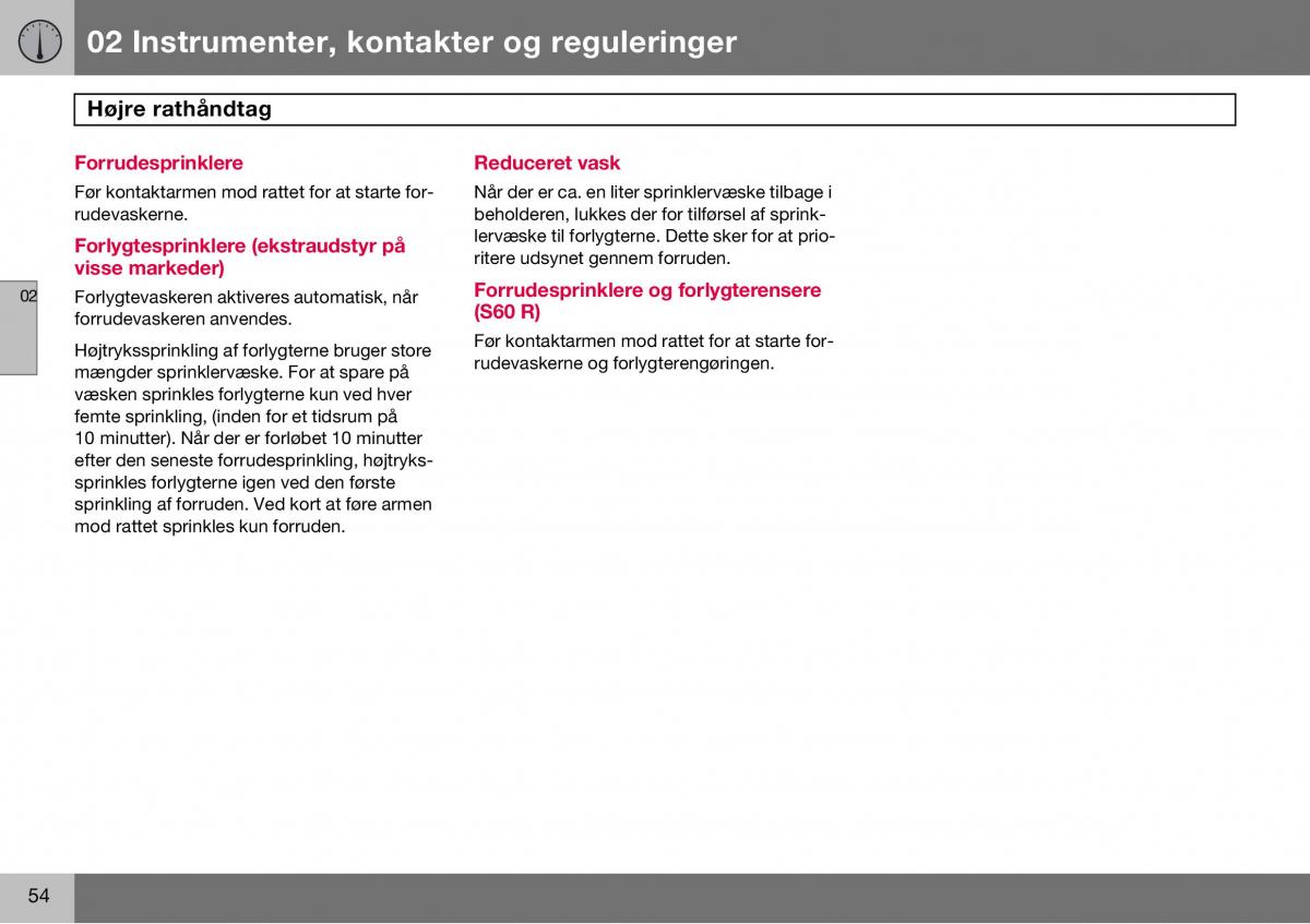 Volvo S60 I 1 Bilens instruktionsbog / page 55