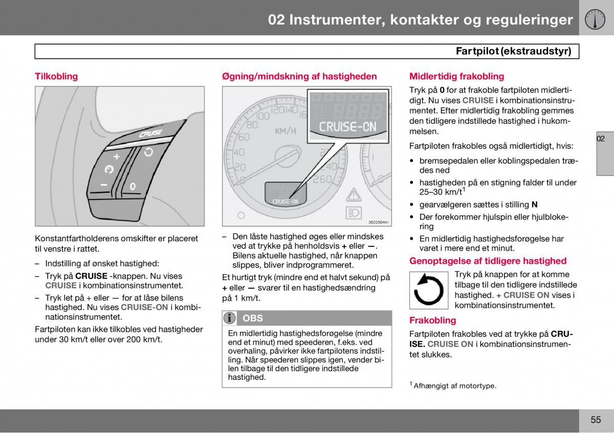 Volvo S60 I 1 Bilens instruktionsbog / page 56