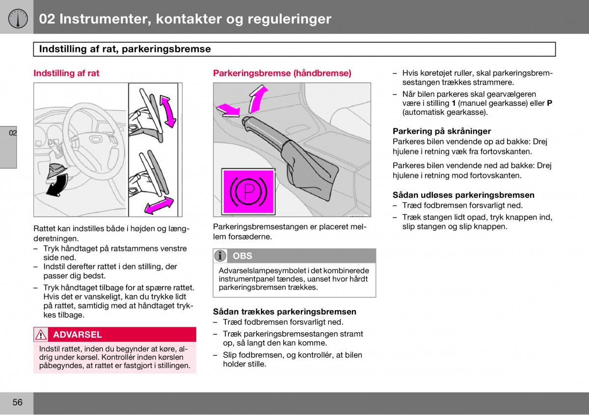 Volvo S60 I 1 Bilens instruktionsbog / page 57