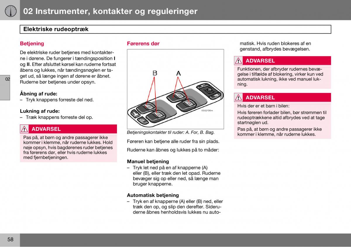 Volvo S60 I 1 Bilens instruktionsbog / page 59