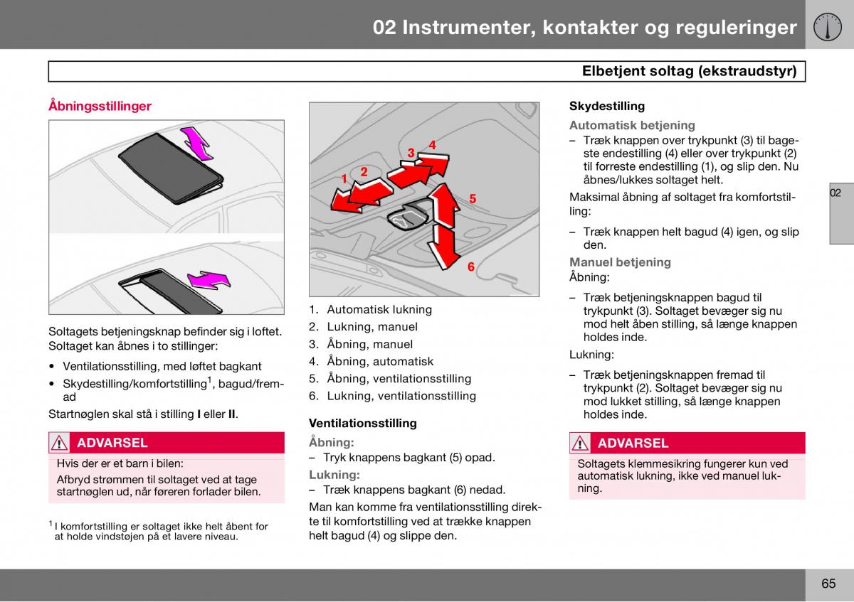 Volvo S60 I 1 Bilens instruktionsbog / page 66