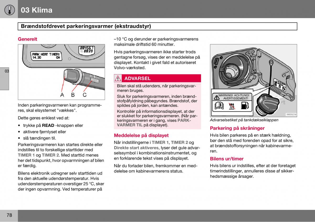 Volvo S60 I 1 Bilens instruktionsbog / page 79