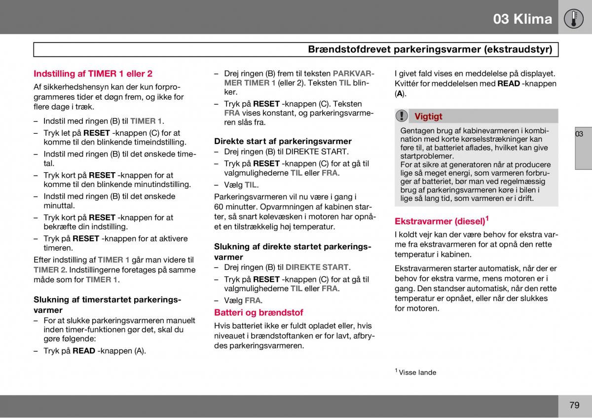 Volvo S60 I 1 Bilens instruktionsbog / page 80