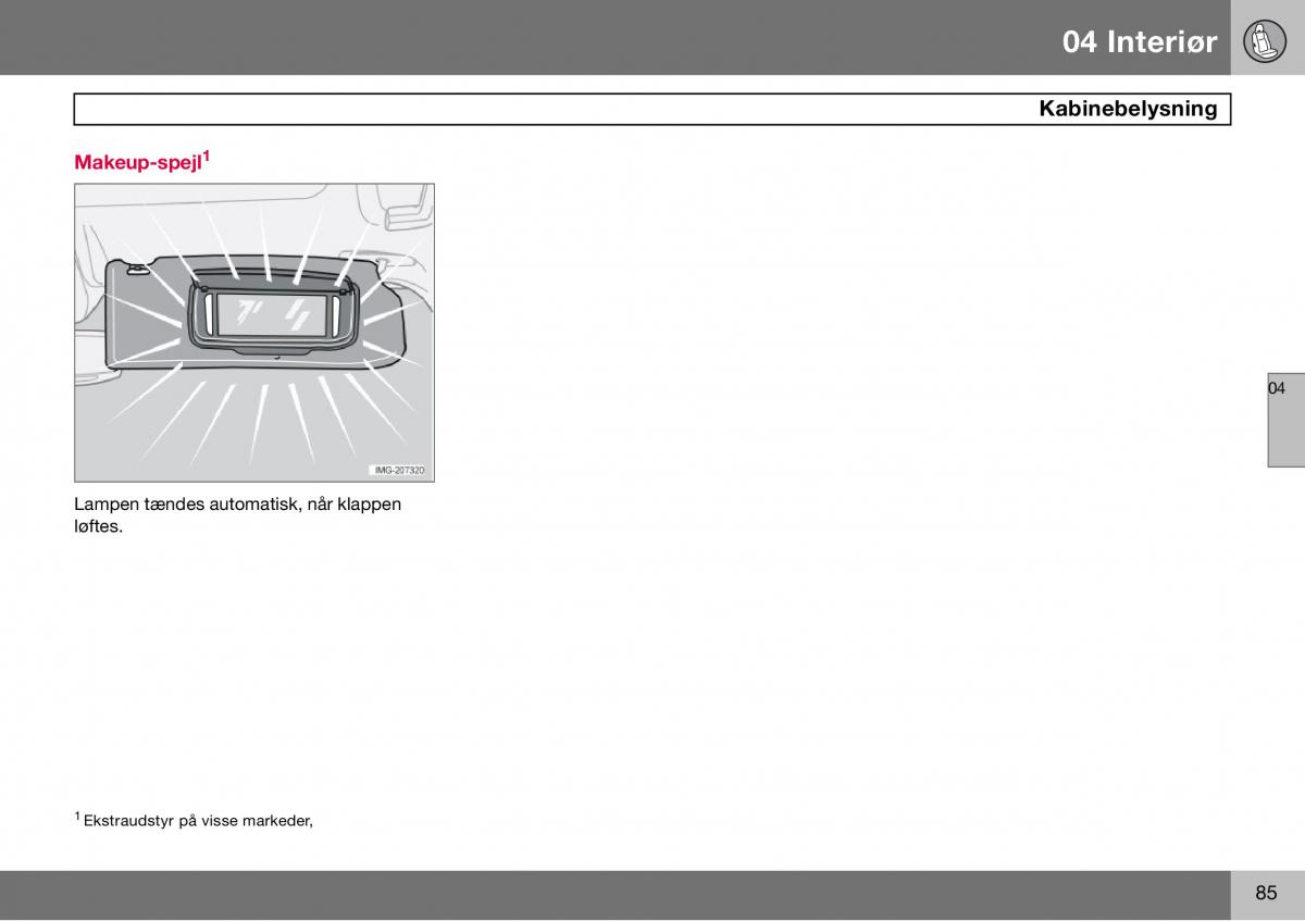 Volvo S60 I 1 Bilens instruktionsbog / page 86