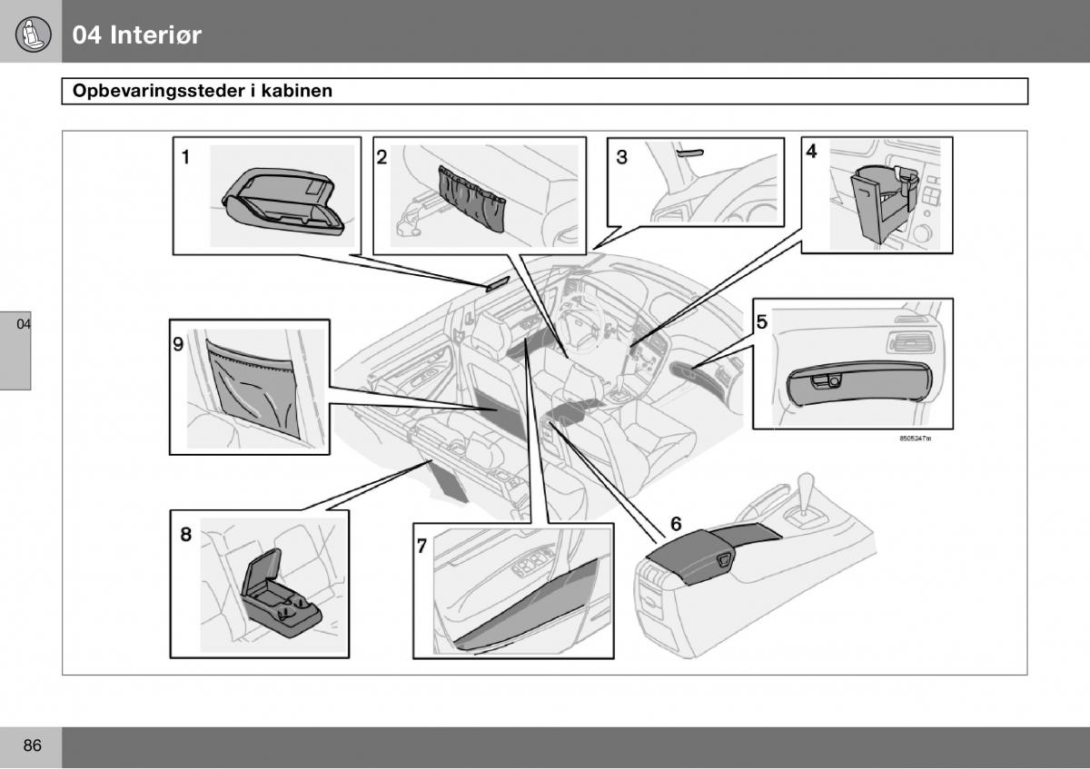 Volvo S60 I 1 Bilens instruktionsbog / page 87