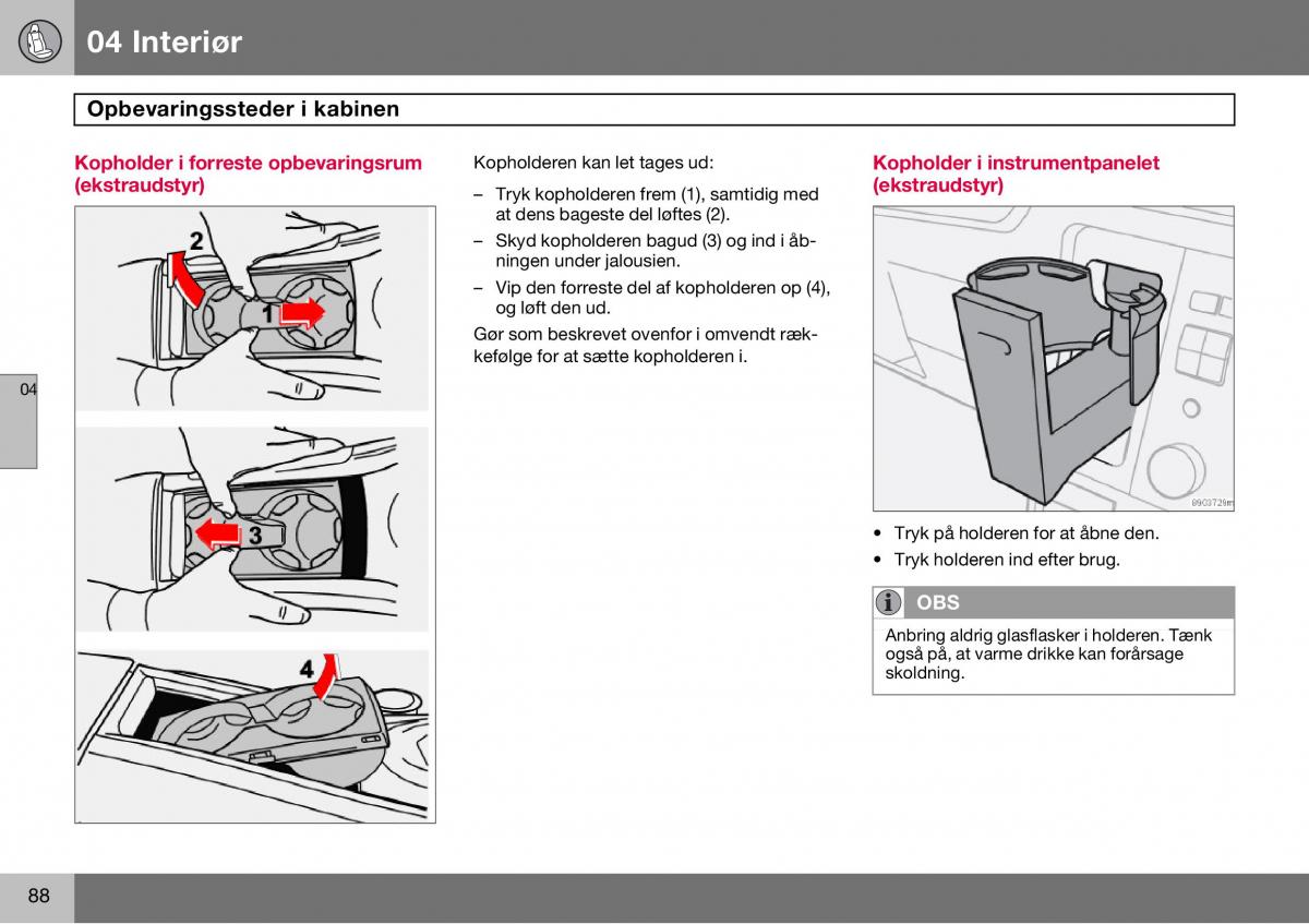 Volvo S60 I 1 Bilens instruktionsbog / page 89