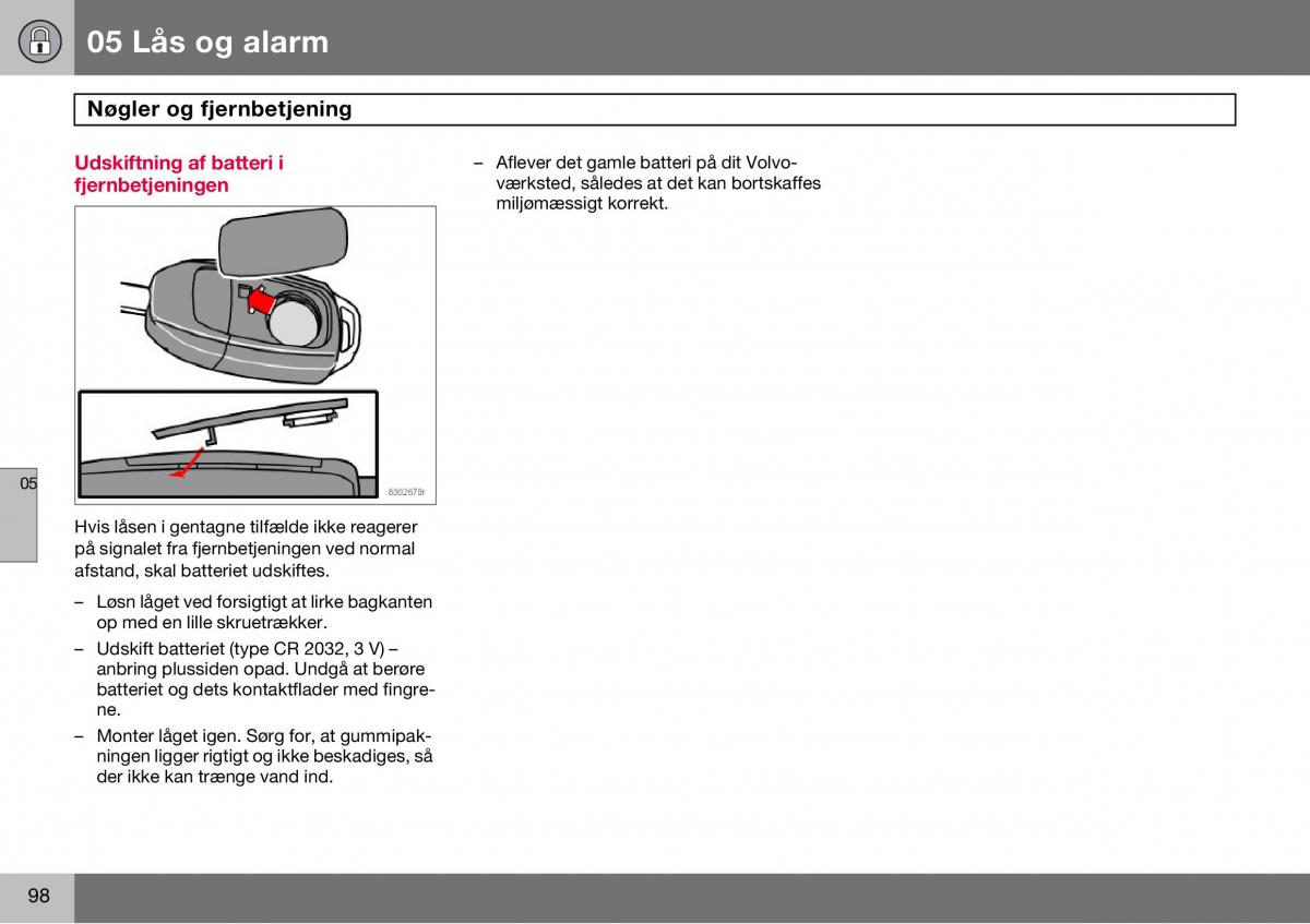 Volvo S60 I 1 Bilens instruktionsbog / page 99