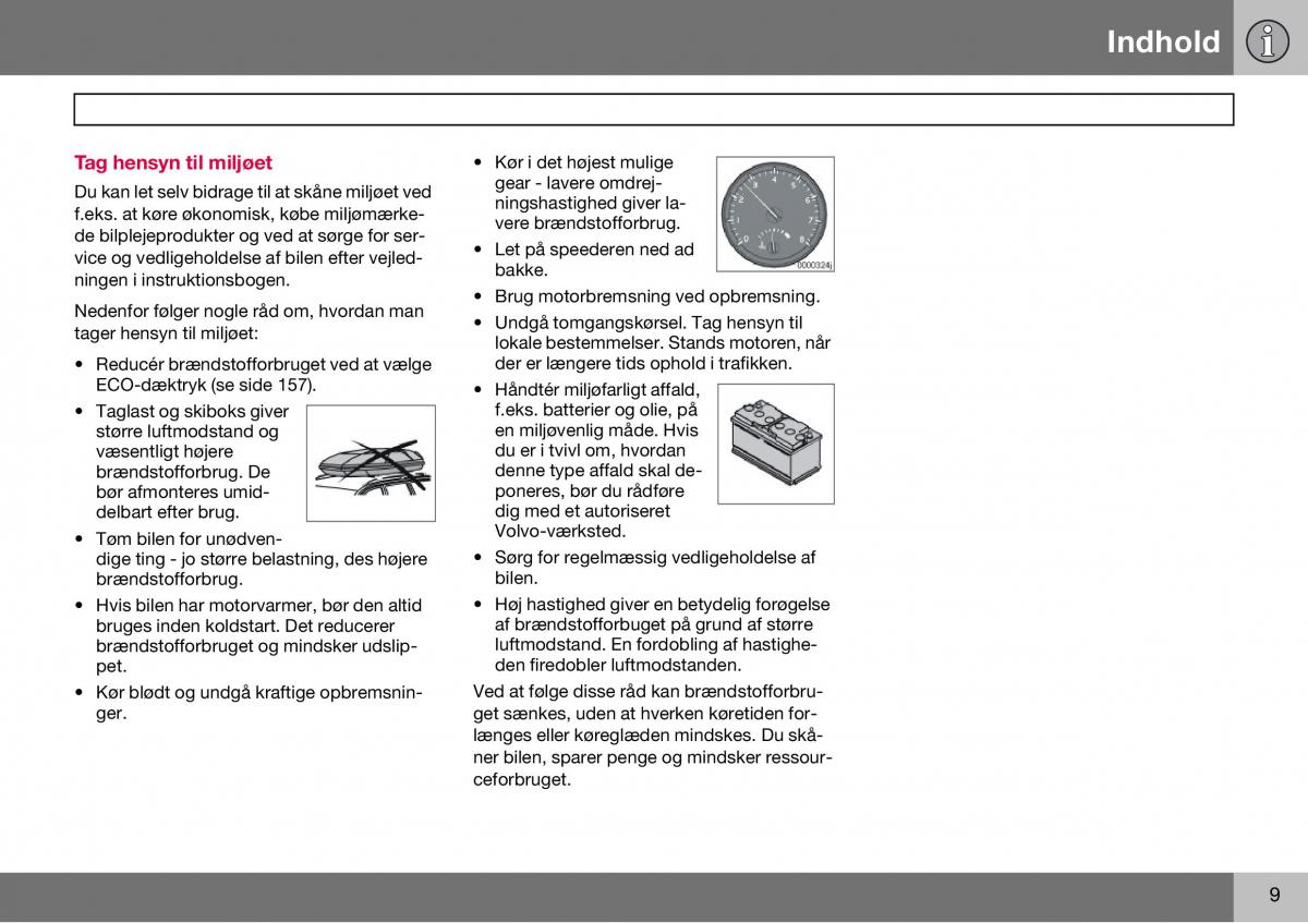 Volvo S60 I 1 Bilens instruktionsbog / page 10