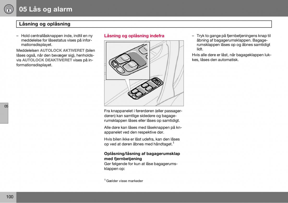 Volvo S60 I 1 Bilens instruktionsbog / page 101