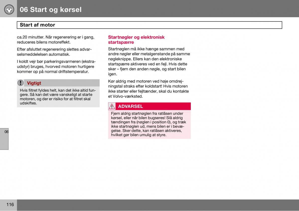 Volvo S60 I 1 Bilens instruktionsbog / page 117