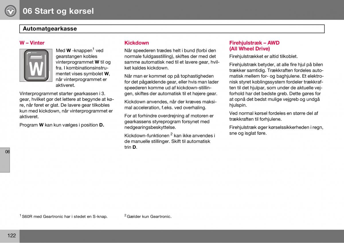 Volvo S60 I 1 Bilens instruktionsbog / page 123