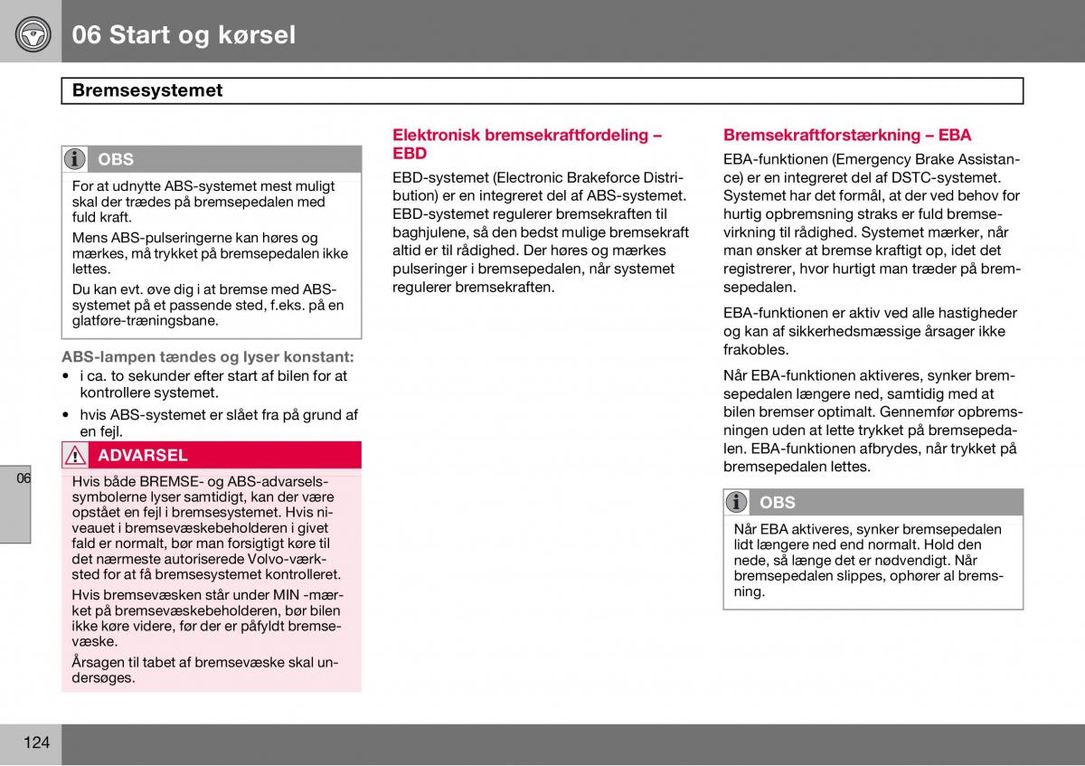 Volvo S60 I 1 Bilens instruktionsbog / page 125