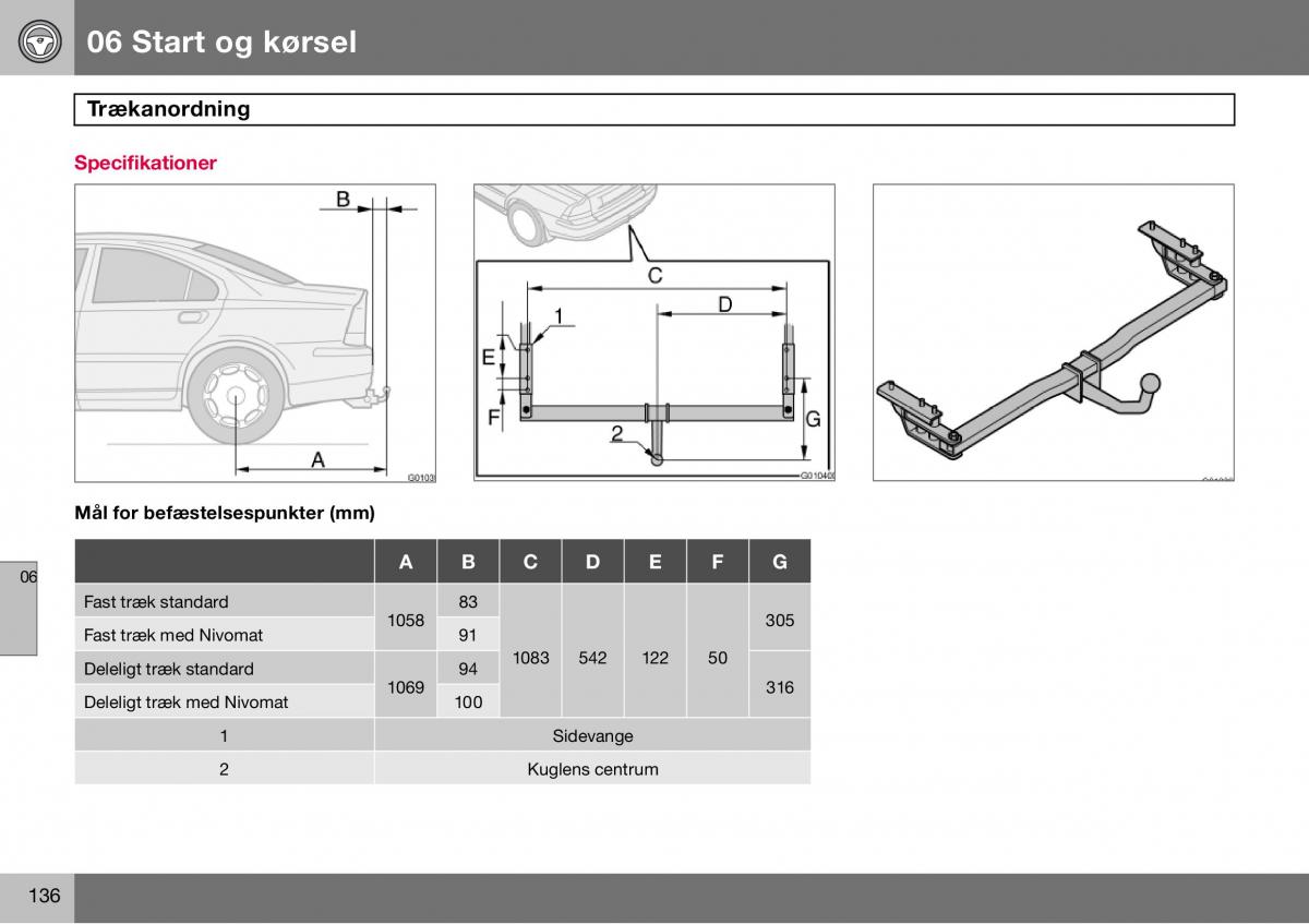 Volvo S60 I 1 Bilens instruktionsbog / page 137