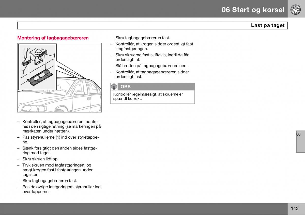 Volvo S60 I 1 Bilens instruktionsbog / page 144