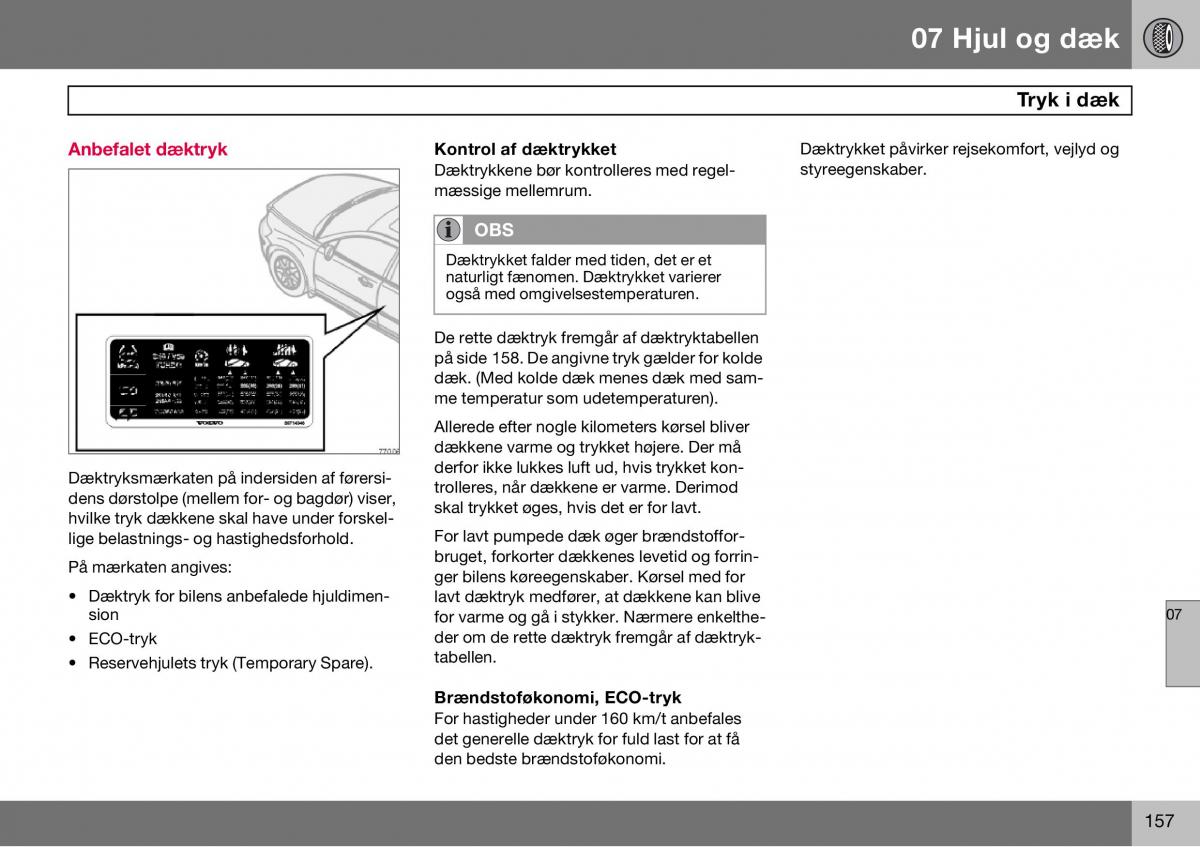 Volvo S60 I 1 Bilens instruktionsbog / page 158