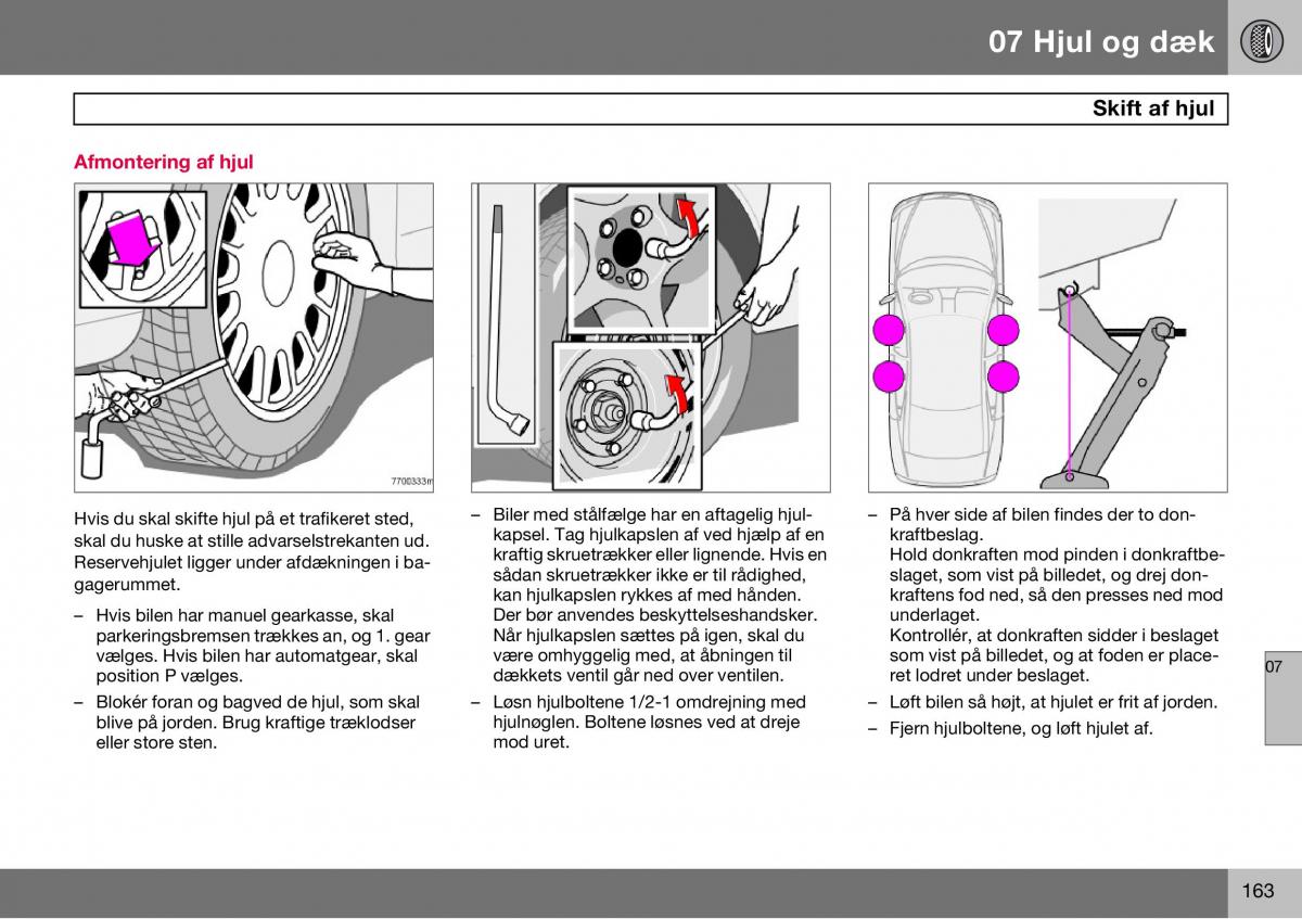 Volvo S60 I 1 Bilens instruktionsbog / page 164