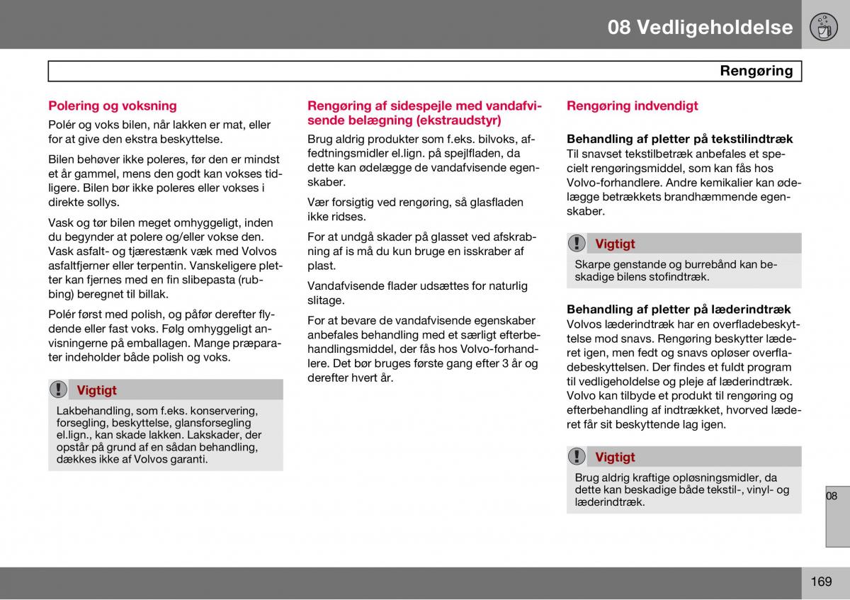 Volvo S60 I 1 Bilens instruktionsbog / page 170