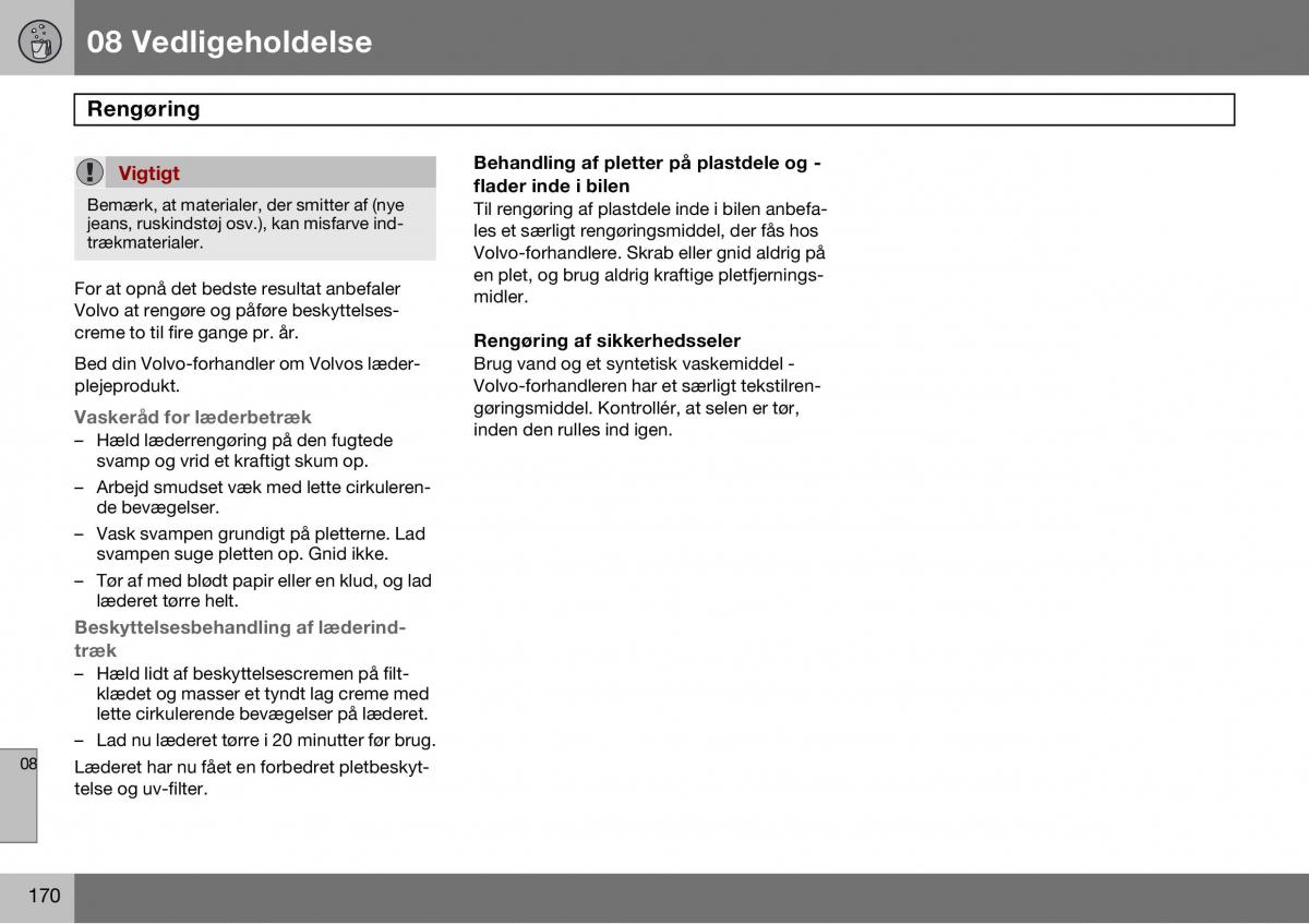 Volvo S60 I 1 Bilens instruktionsbog / page 171