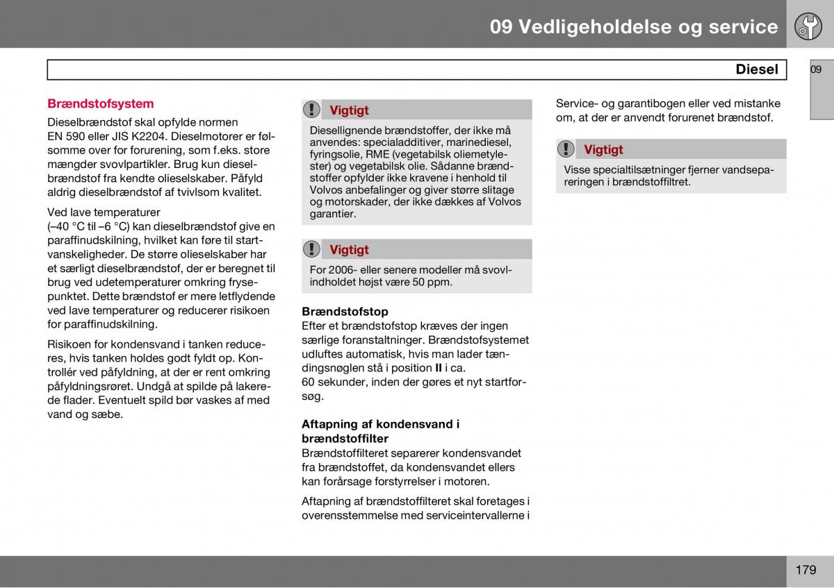 Volvo S60 I 1 Bilens instruktionsbog / page 180