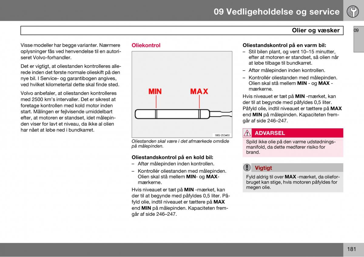 Volvo S60 I 1 Bilens instruktionsbog / page 182