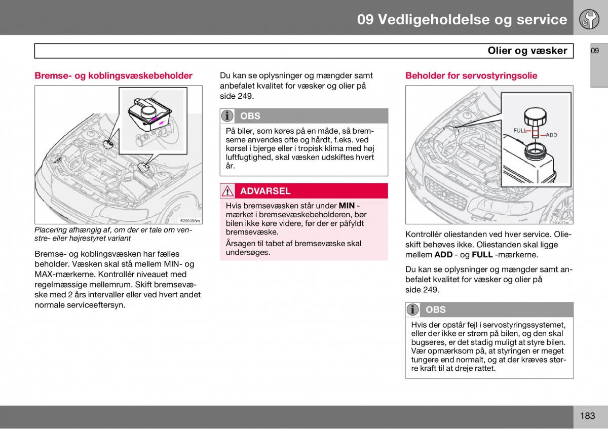 Volvo S60 I 1 Bilens instruktionsbog / page 184