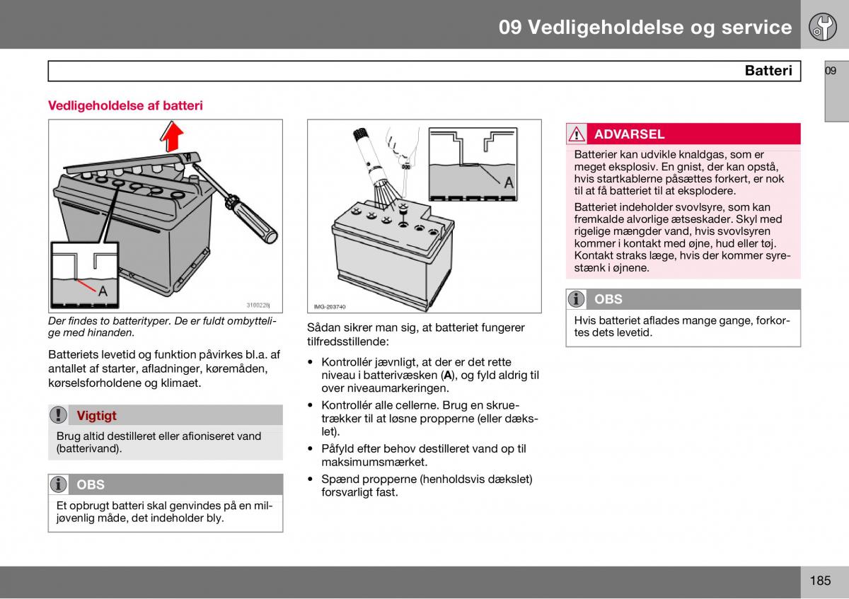 Volvo S60 I 1 Bilens instruktionsbog / page 186