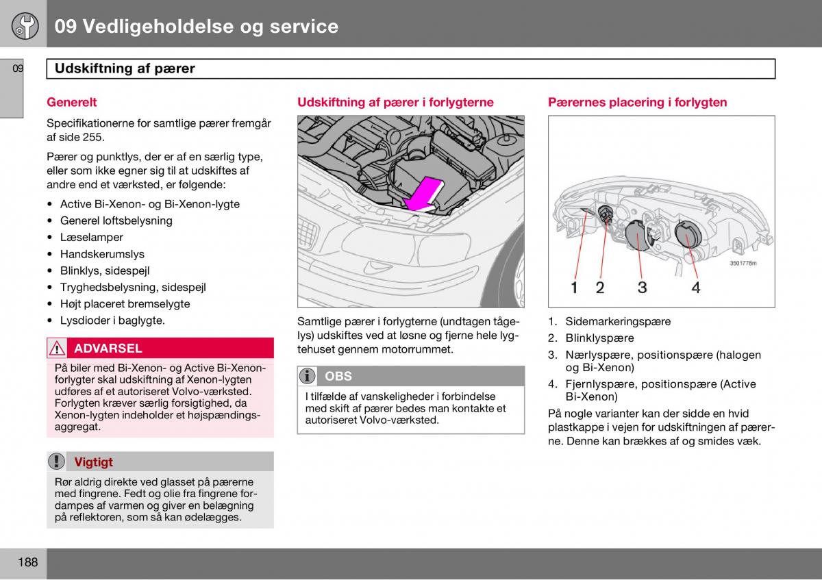 Volvo S60 I 1 Bilens instruktionsbog / page 189