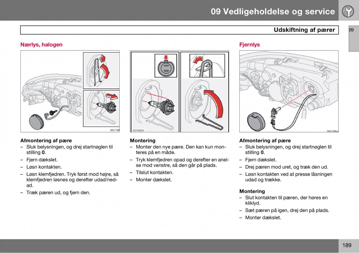 Volvo S60 I 1 Bilens instruktionsbog / page 190