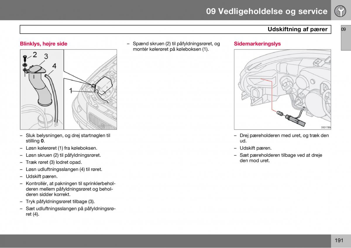 Volvo S60 I 1 Bilens instruktionsbog / page 192