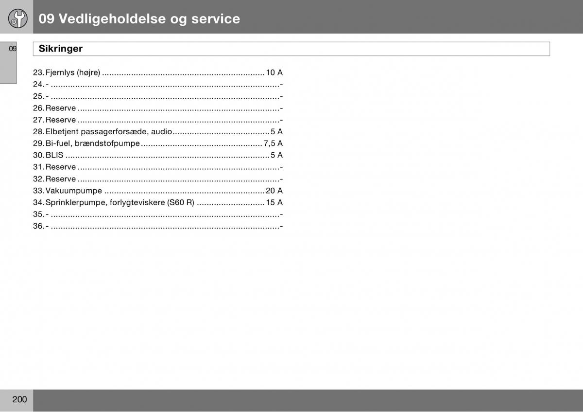 Volvo S60 I 1 Bilens instruktionsbog / page 201