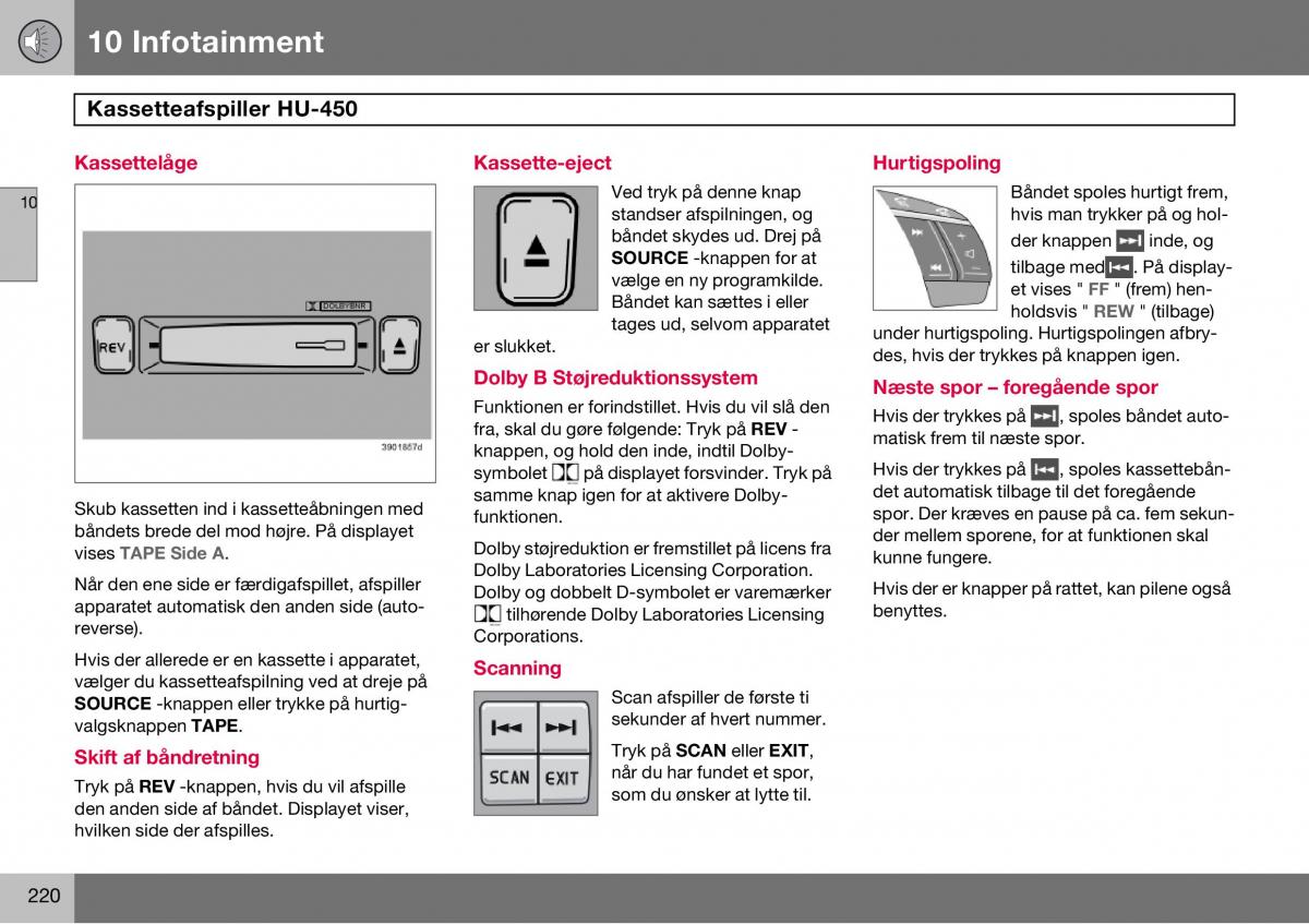 Volvo S60 I 1 Bilens instruktionsbog / page 221