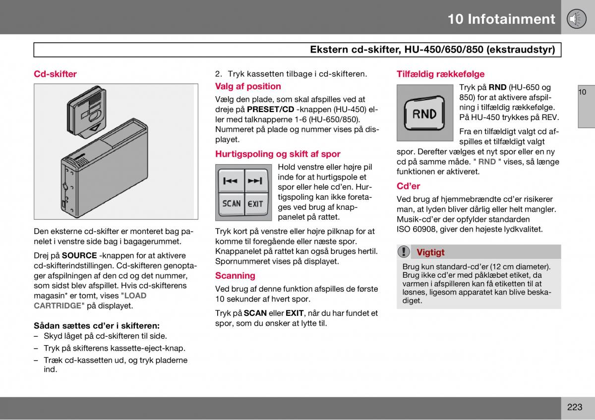 Volvo S60 I 1 Bilens instruktionsbog / page 224