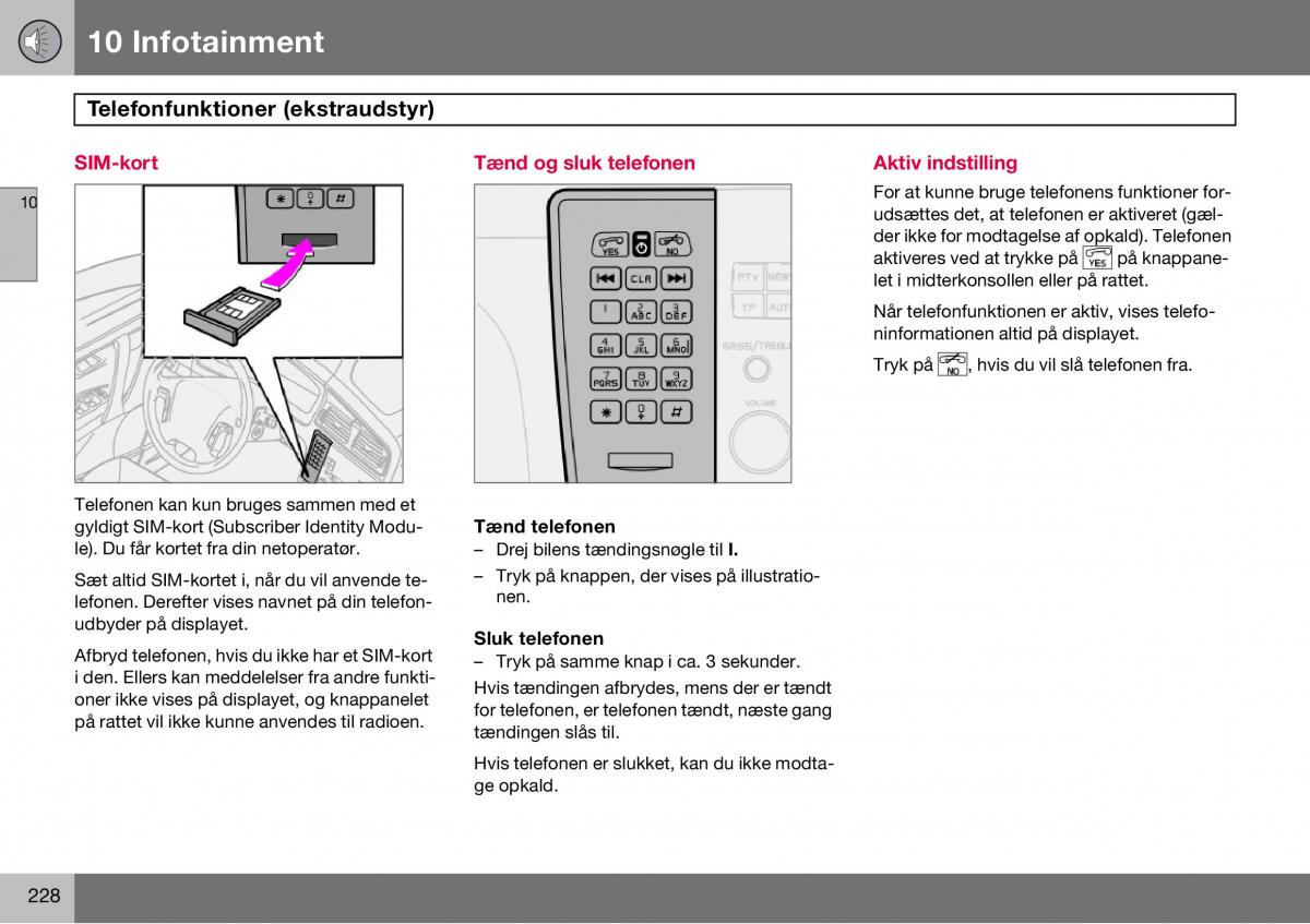 Volvo S60 I 1 Bilens instruktionsbog / page 229