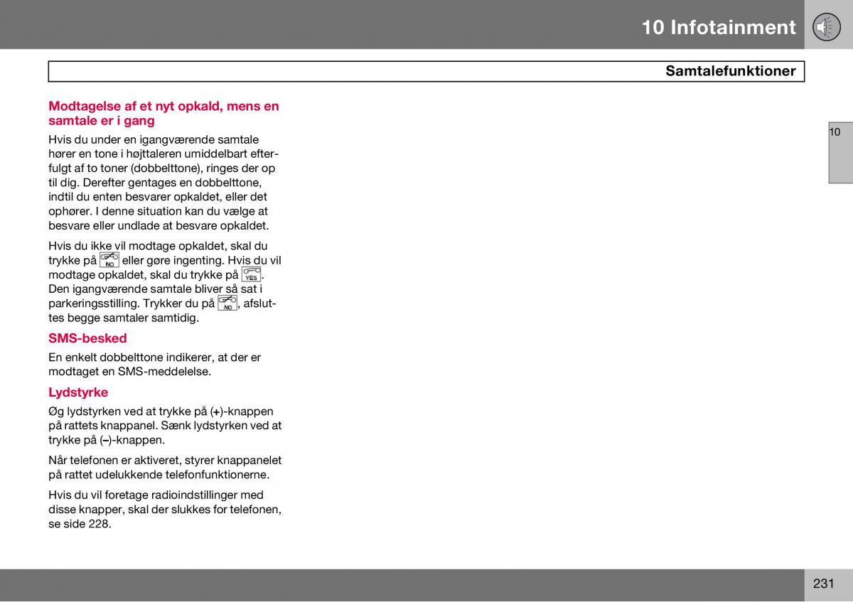 Volvo S60 I 1 Bilens instruktionsbog / page 232