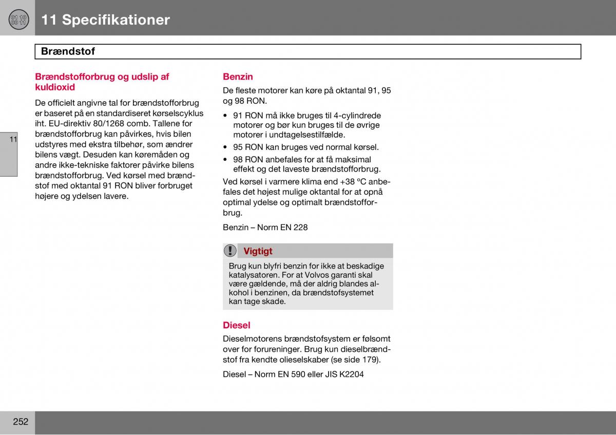 Volvo S60 I 1 Bilens instruktionsbog / page 253