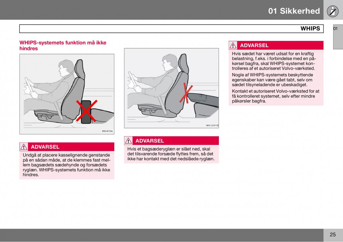 Volvo S60 I 1 Bilens instruktionsbog / page 26