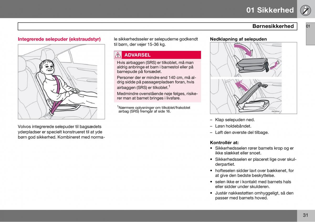 Volvo S60 I 1 Bilens instruktionsbog / page 32