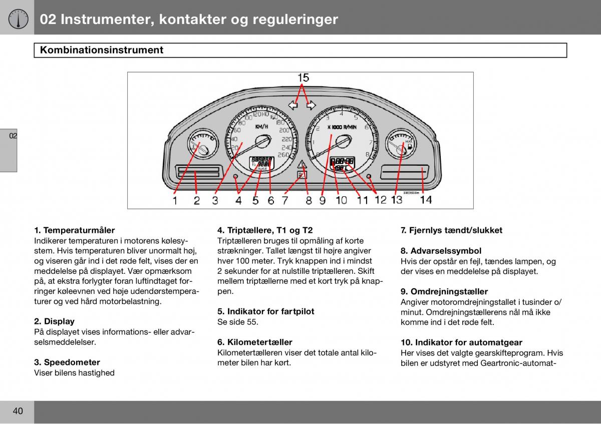 Volvo S60 I 1 Bilens instruktionsbog / page 41