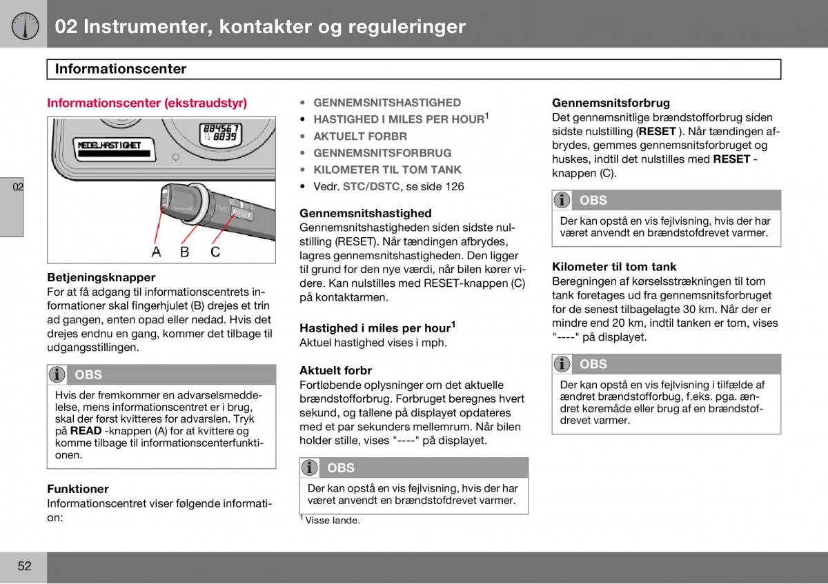 Volvo S60 I 1 Bilens instruktionsbog / page 53