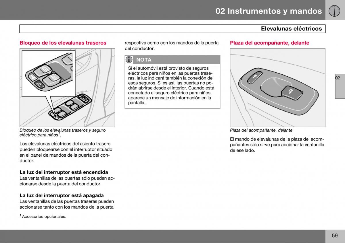 Volvo S60 I 1 manual del propietario / page 60