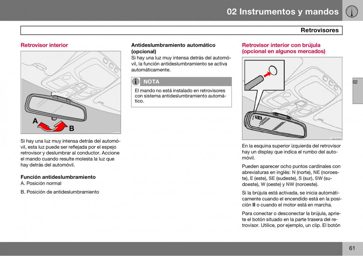 Volvo S60 I 1 manual del propietario / page 62