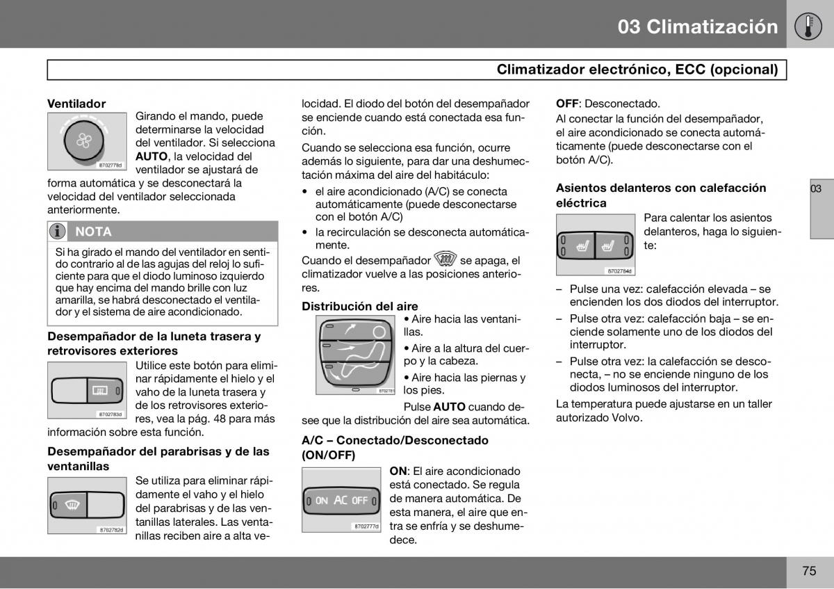 Volvo S60 I 1 manual del propietario / page 76